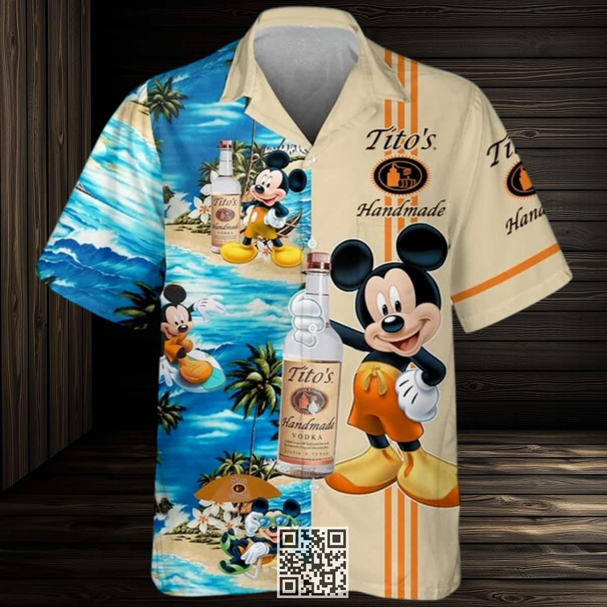 Cute Mickey Mouse Disney Tito’s Handmade Vodka Hawaiian Shirt