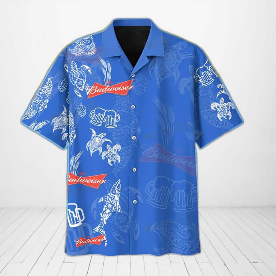 Budweiser Beer Hawaiian Shirt Ocean World Best Gift For Summer Lovers