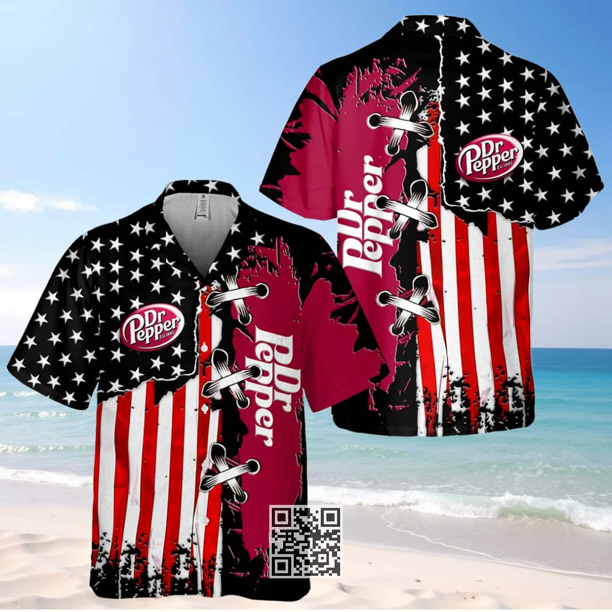 Dr Pepper Hawaiian Shirt Us Flag Independence Day US Flag