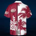 Vintage Dr Pepper Beer Hawaiian Shirt Tropical Coconut Tree