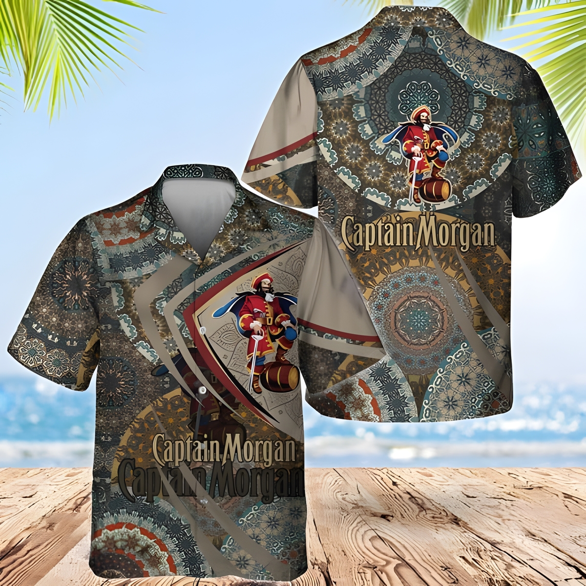 Mandala Captain Morgan Hawaiian Shirt Best Summer Gift