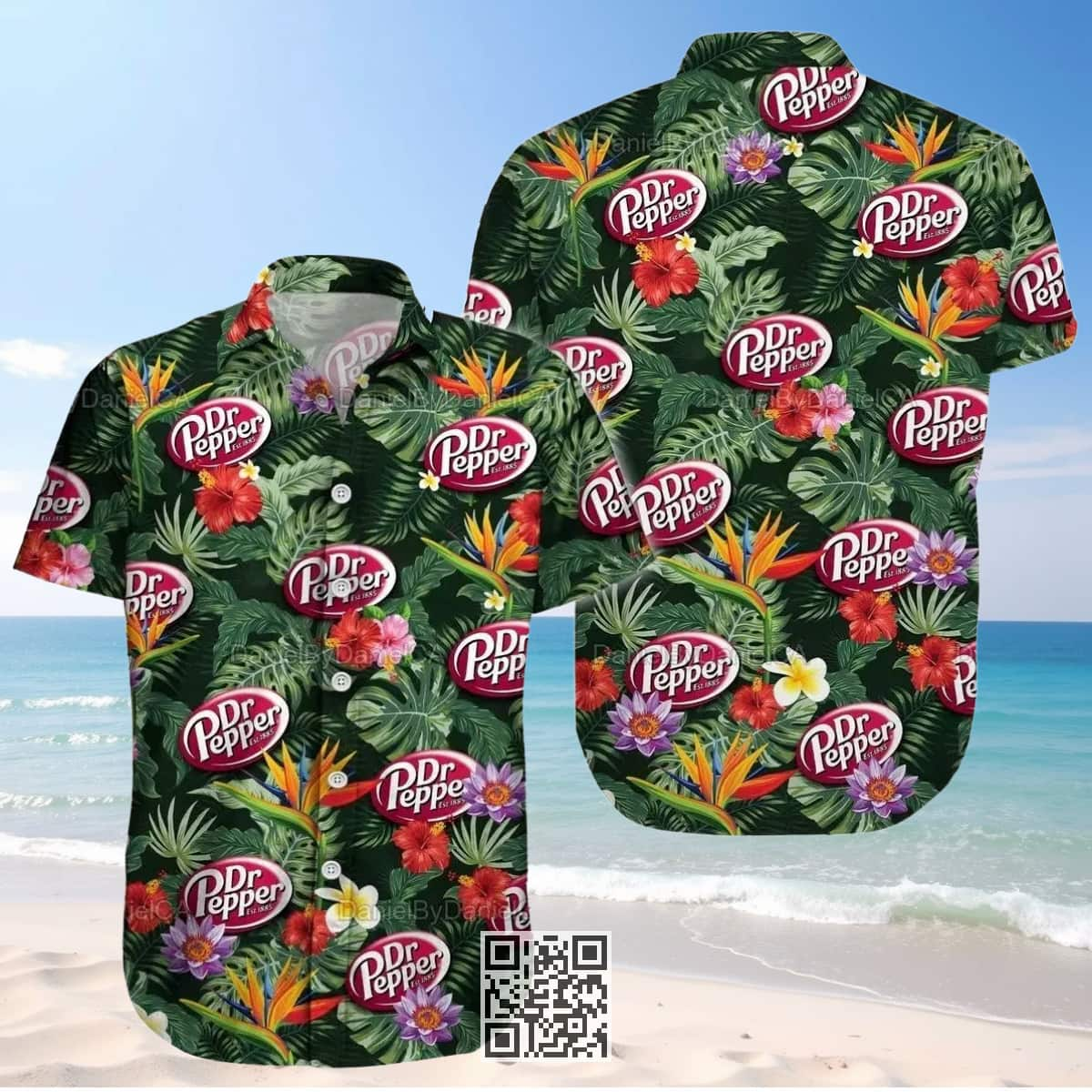 Dr Pepper Beer Hawaiian Shirt Tropical Pattern