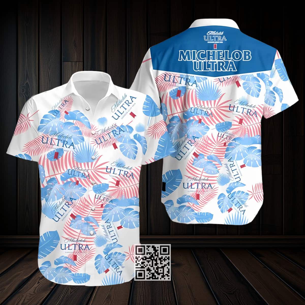 Michelob Ultra Hawaiian Shirt Tropical Palm Leaves Beach Lovers Gift Michelob Ultra Hawaiian Shirt Tropical Palm Leaves Beach Lovers Gift