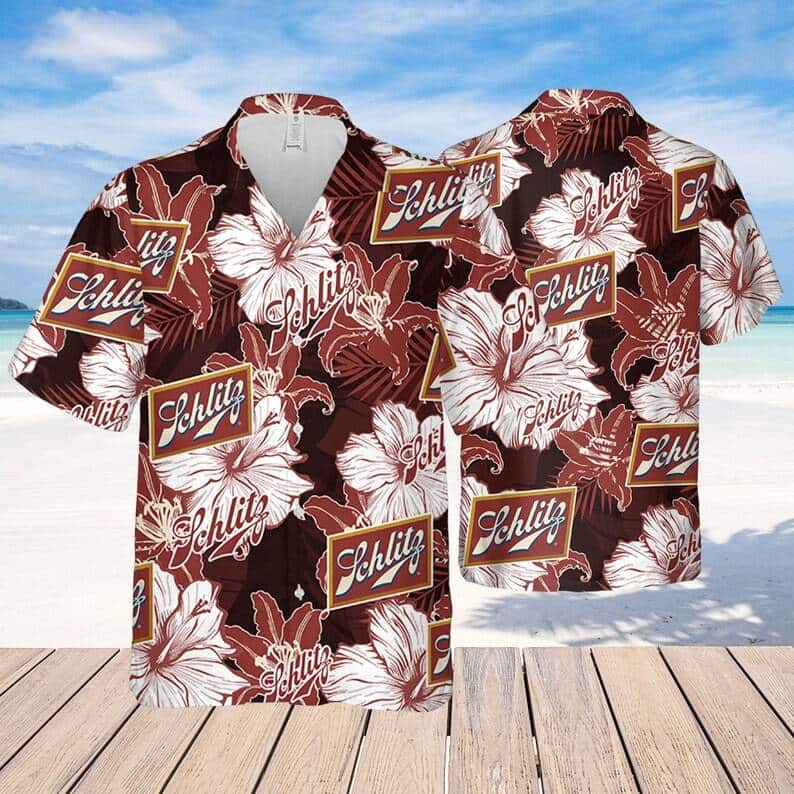 Vintage Schlitz Beer Hawaiian Shirt Best Gift For Beer Lovers