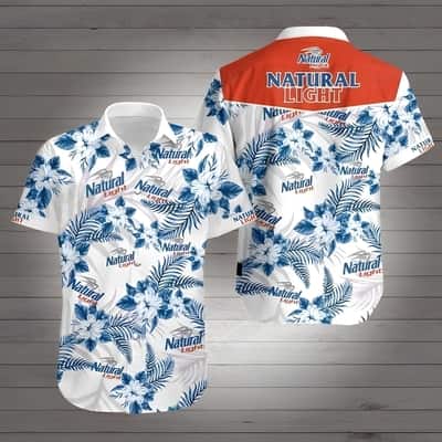 Natural Light Hawaiian Shirt Hibiscus Flowers Trendy Summer Gift For Beer Lovers Natural Light Hawaiian Shirt Hibiscus Flowers Trendy Summer Gift For Beer Lovers