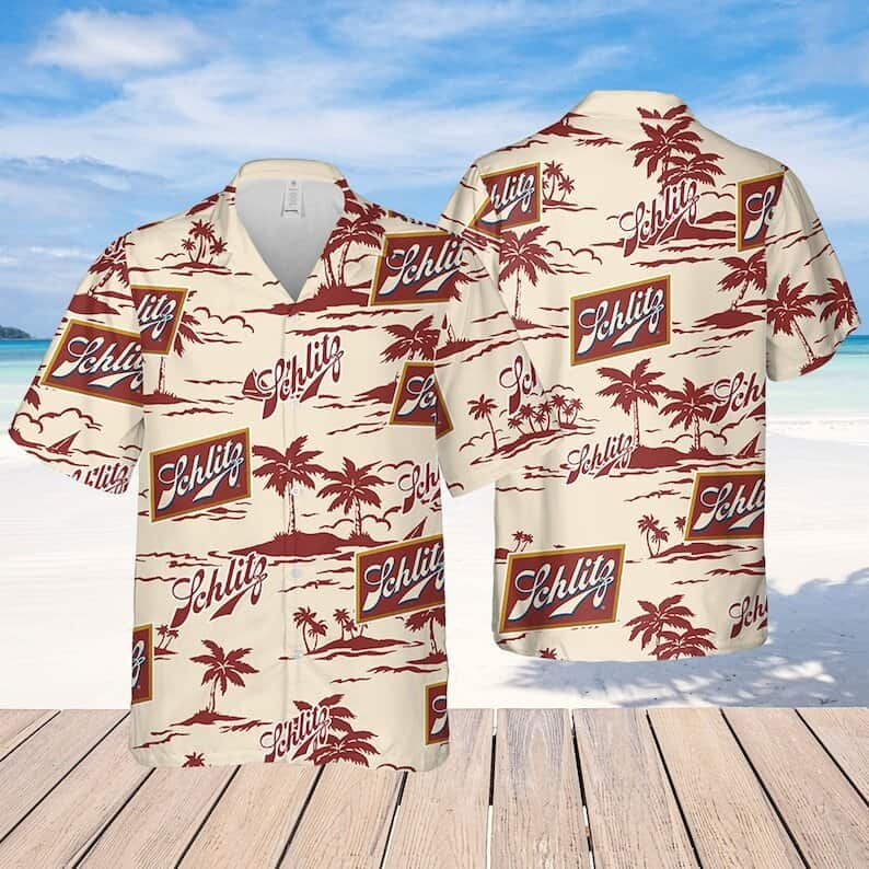 Retro Schlitz Hawaiian Shirt Best Gift For Beer Lovers