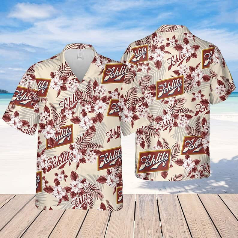 Classic Schlitz Hawaiian Shirt Summer Gift For Beer Lovers