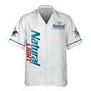 White Aloha Natural Light Hawaiian Shirt Gift For Beer Drinkers