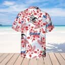 Natural Light Hawaiian Shirt Tropical Flower Summer Gift For Beach Trip
