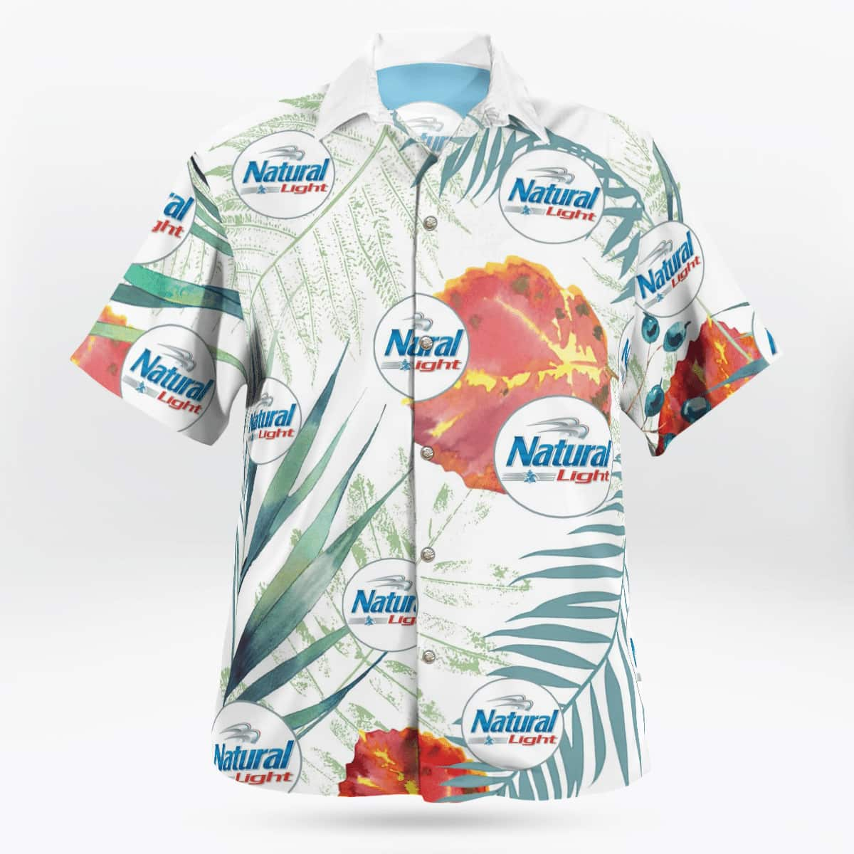 Natural Light Hawaiian Shirt Trendy Summer Gift For Beer Drinkers