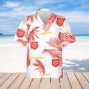 White Lone Star Beer Hawaiian Shirt Tropical Palm Leaves White Lone Star Beer Hawaiian Shirt Tropical Palm Leaves