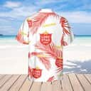 White Lone Star Beer Hawaiian Shirt Tropical Palm Leaves White Lone Star Beer Hawaiian Shirt Tropical Palm Leaves