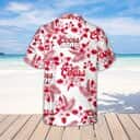 Coors Light Hawaiian Shirt Hibiscus Flower Gift For Beer Enthusiasts