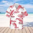 Coors Light Hawaiian Shirt Palm Leaves Beach Trip Gift