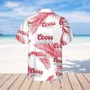 Coors Light Hawaiian Shirt Palm Leaves Beach Trip Gift