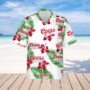White Aloha Coors Light Hawaiian Shirt Beach Gift For Summer Holiday