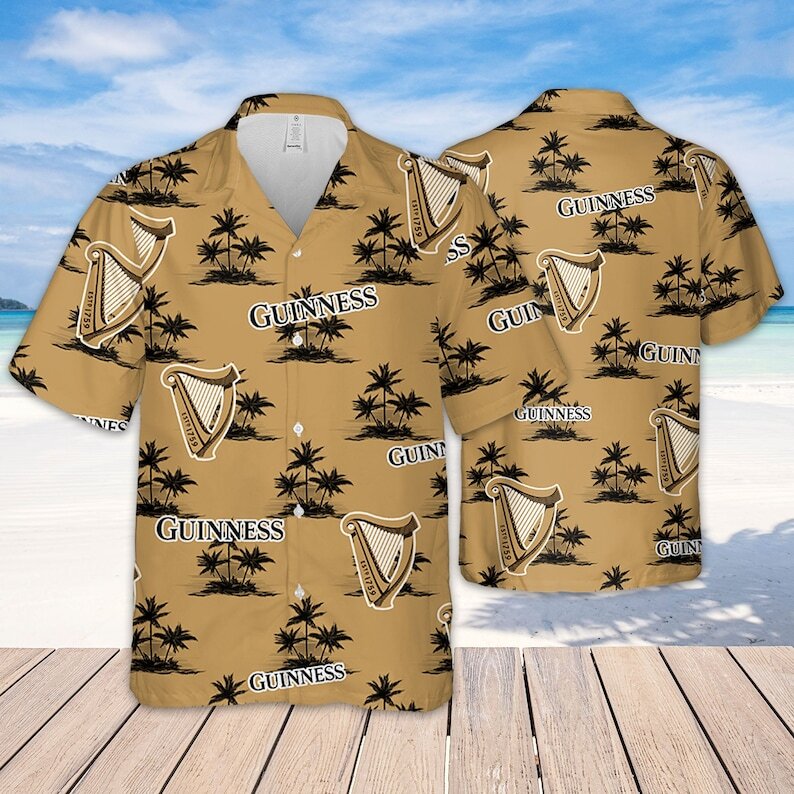 Vintage Guinness Hawaiian Shirt Island Summer Gift For Family