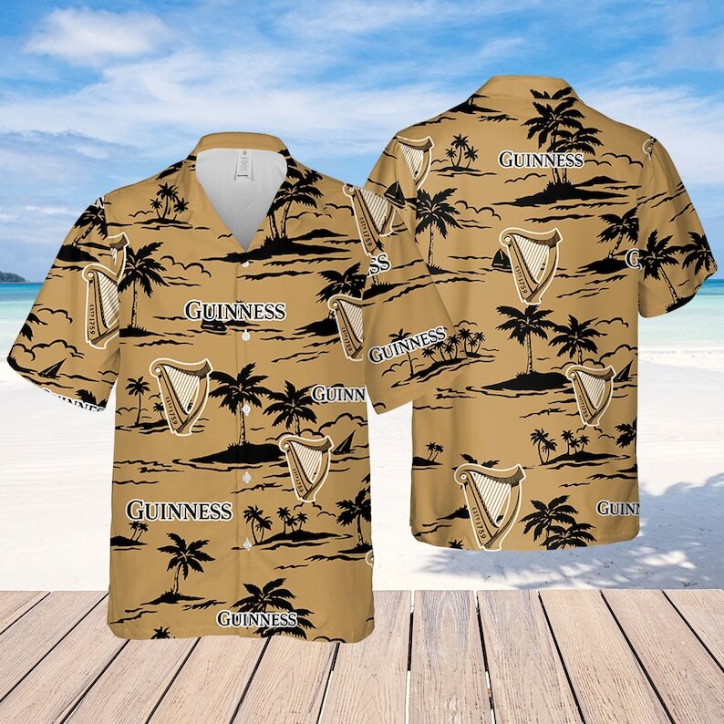 Vintage Guinness Hawaiian Shirt Beach Vacation Gift For Best Friend