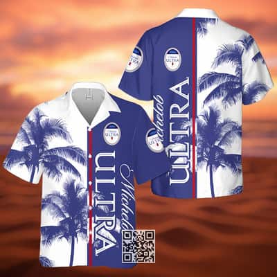 Michelob Ultra Hawaiian Shirt Palm Tree Summer Beach Gift Michelob Ultra Hawaiian Shirt Palm Tree Summer Beach Gift