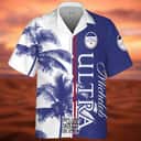 Michelob Ultra Hawaiian Shirt Palm Tree Summer Beach Gift