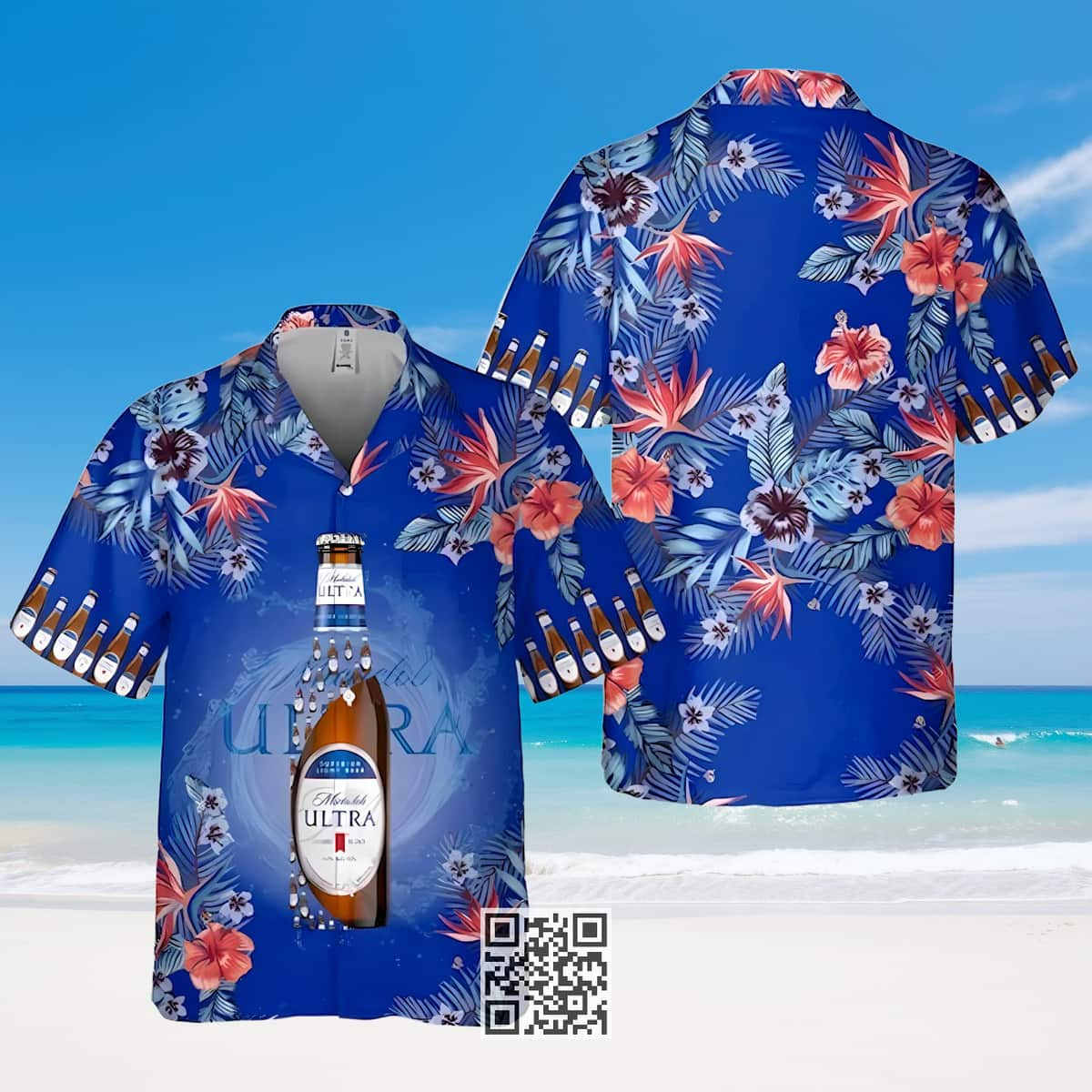 Michelob Ultra Hawaiian Shirt Tropical Flower Pattern Perfect Gift For Beer Lovers