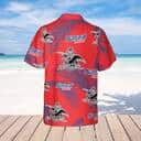 Red Aloha Natural Light Beer Hawaiian Shirt Palm Leaves Gift For Boyfriend
