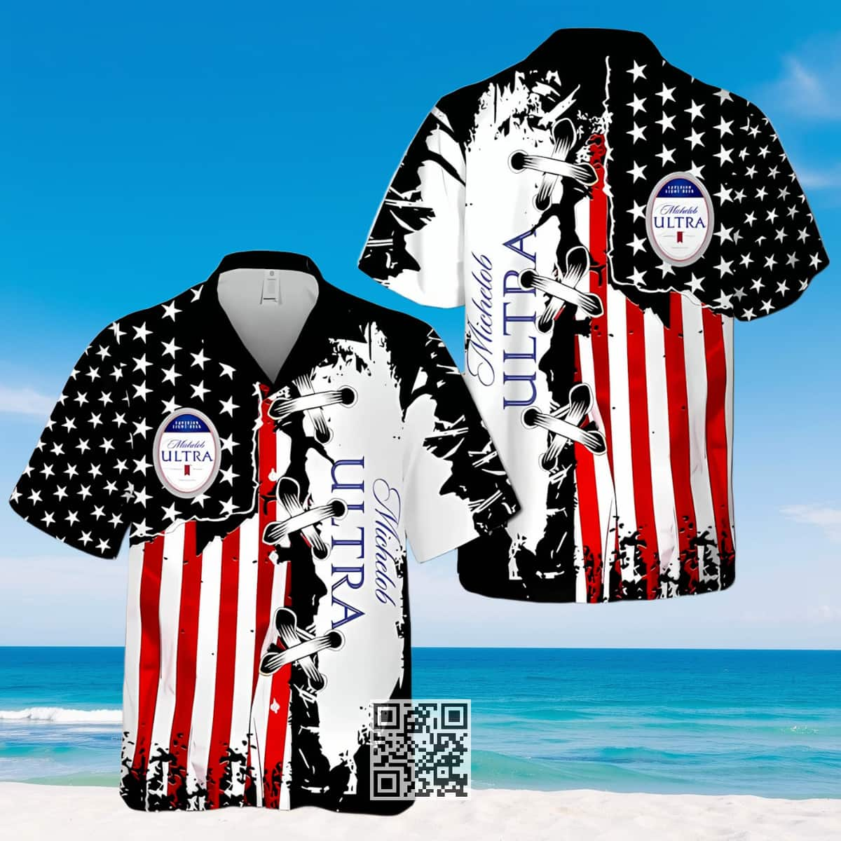 Michelob Ultra Beer Hawaiian Shirt US Flag Independence Day 4th Of July