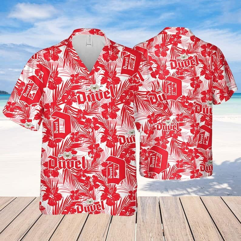 Duvel Beer Hawaiian Shirt Tropical Flower Tredy Gift For Beer Drinkers