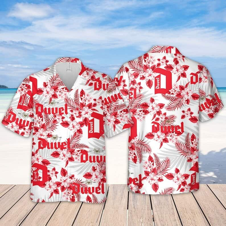 Duvel Beer Hawaiian Shirt Tropical Flower Gift For Beer Lovers