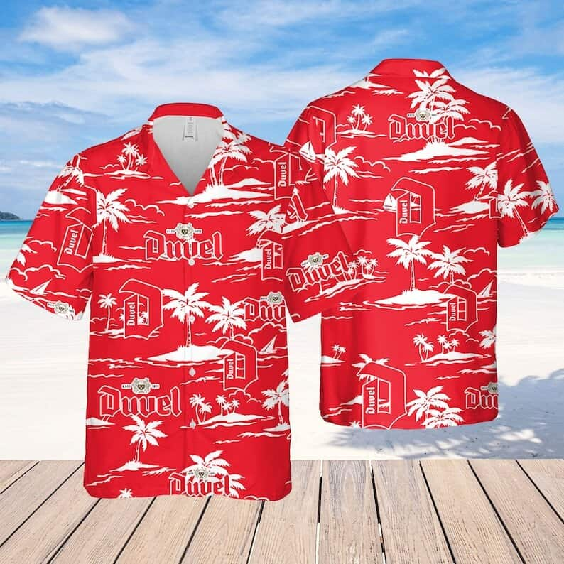 Red Aloha Duvel Beer Hawaiian Shirt Summer Gift For Him