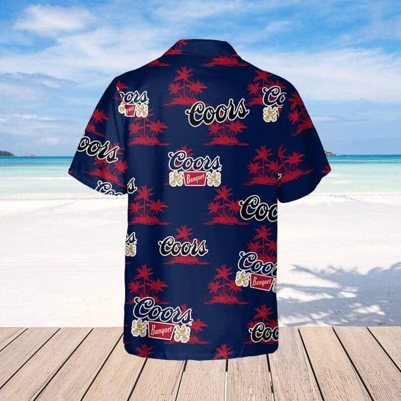 Special Dark Blue Coors Banquet Beer Hawaiian Shirt Special Dark Blue Coors Banquet Beer Hawaiian Shirt