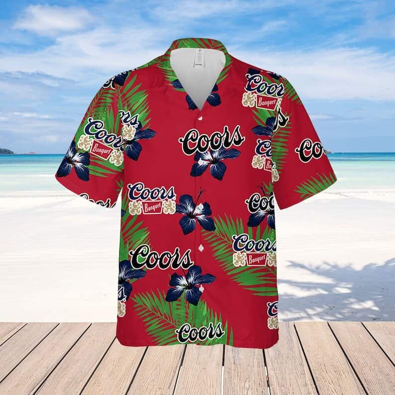 Red Coors Banquet Beer Hawaiian Shirt Trendy Red Coors Banquet Beer Hawaiian Shirt Trendy