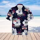 Black Coors Banquet Beer Hawaiian Shirt Beach White Flowers