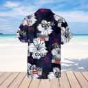 Black Coors Banquet Beer Hawaiian Shirt Beach White Flowers