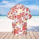 White Lone Star Hawaiian Shirt Tropical Flower Beer Gift White Lone Star Hawaiian Shirt Tropical Flower Beer Gift