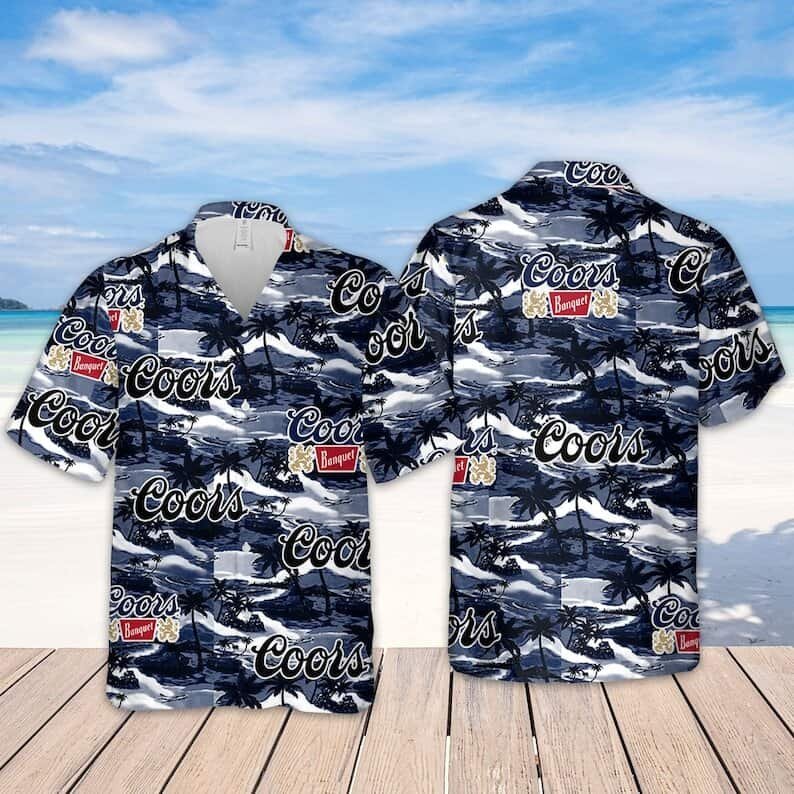 Black Coors Banquet Hawaiian Shirt Gift For Beer Enthusiast