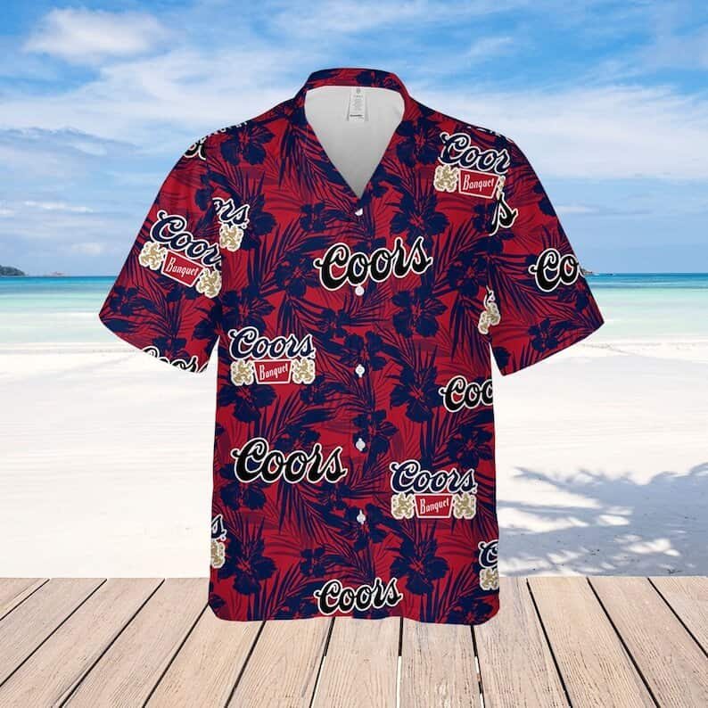 Coors Banquet Beer Hawaiian Shirt Tropical Flower Practical Beach Gift For Beer Lovers Coors Banquet Beer Hawaiian Shirt Tropical Flower Practical Beach Gift For Beer Lovers