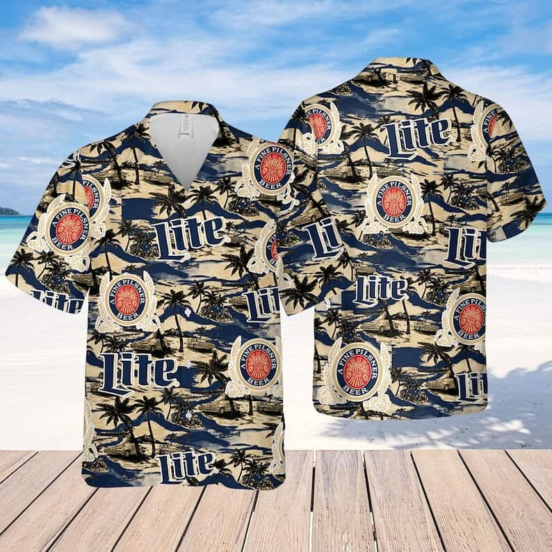 Retro Miller Lite Beer Hawaiian Shirt Best Gift For Boyfriend