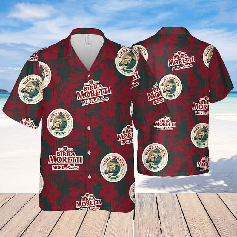 Birra Moretti Beer Hawaiian Shirt Practical Beach Gift For Family