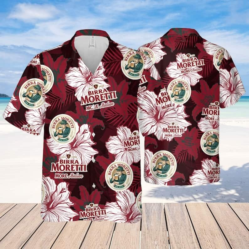 Special Birra Moretti Beer Hawaiian Shirt Tropical Flower Gift For Daughter