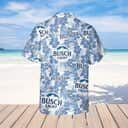 Classic Busch Light Beer Hawaiian Shirt Tropical Flower Summer Lovers Gift