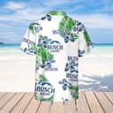 Busch Light Hawaiian Shirt Hibiscus Flower Beach Gift For Summer Lovers