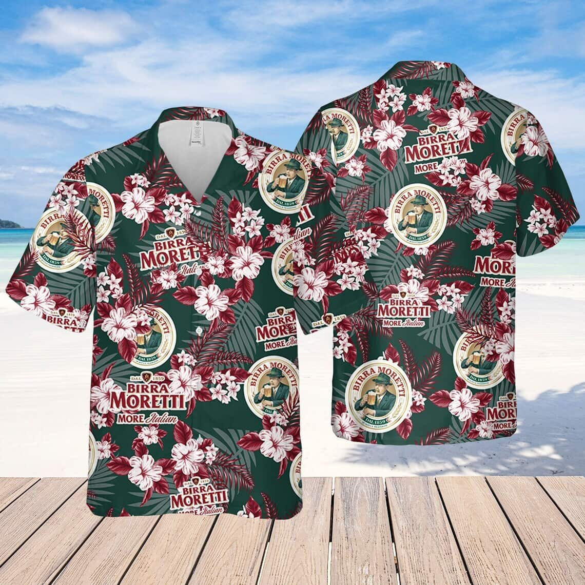 Classic Birra Moretti Beer Hawaiian Shirt Summer Gift For Beer Drinkers