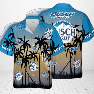 Vintage Busch Light Beer Hawaiian Shirt Beach Trip Gift For Beer Drinkers