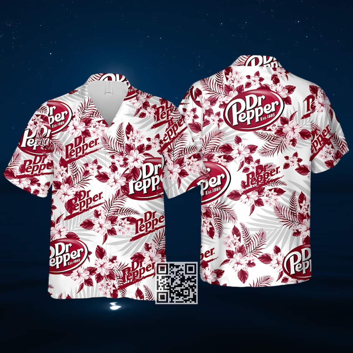 Dr Pepper Hawaiian Shirt Tropical Flower Pattern Beach Lovers Gift