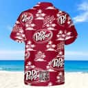 Dr Pepper Beer Hawaiian Shirt Coconut Island Pattern Gift For Beach Trip