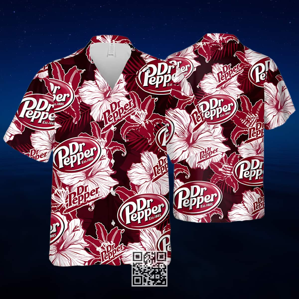 Dr Pepper Hawaiian Shirt Tropical Flower Pattern Summer Holiday Gift