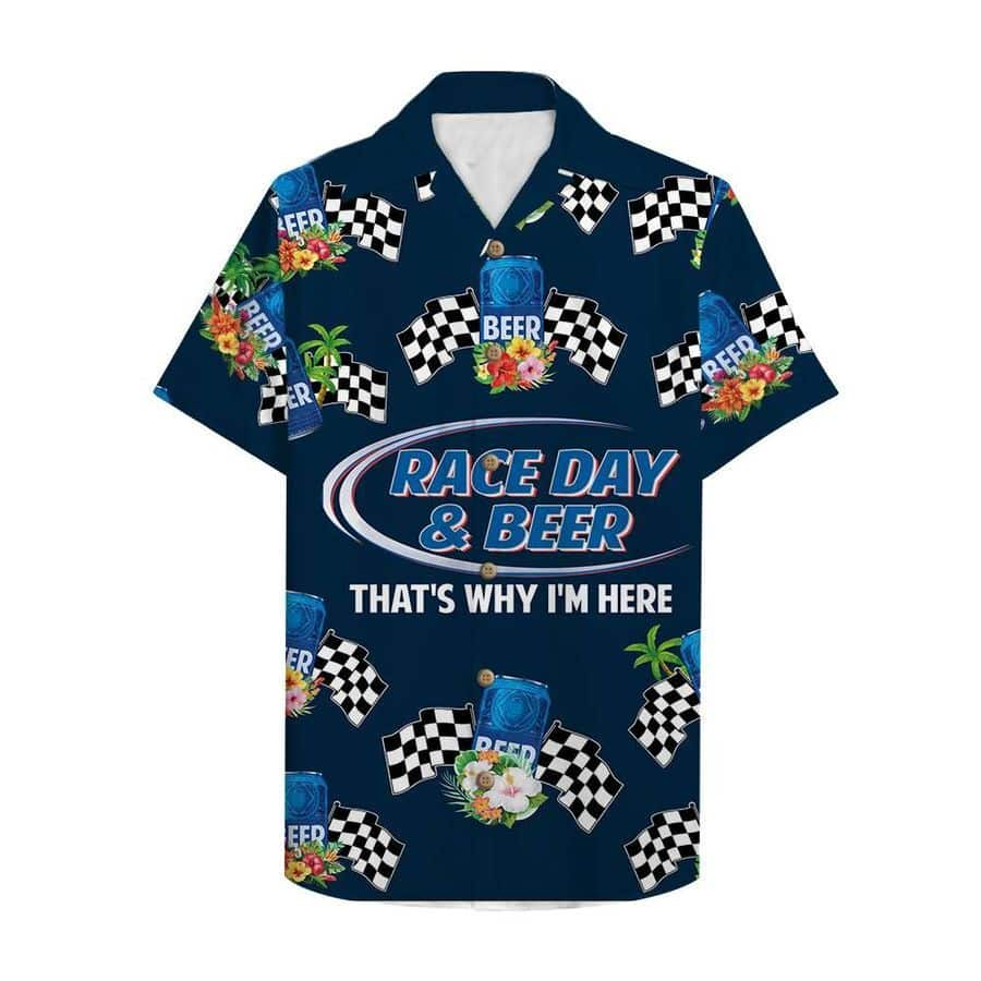 Race Day And Bud Light Beer Hawaiian Shirt Gift For Summer Holiday Trip