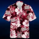 Dr Pepper Hawaiian Shirt Tropical Flower Pattern Summer Holiday Gift