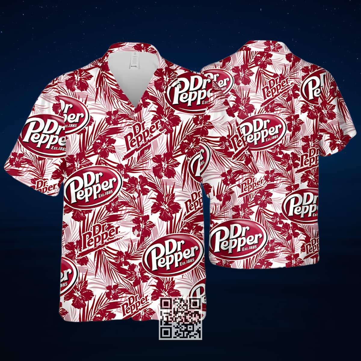 Dr Pepper Hawaiian Shirt Tropical Flower Pattern Gift For Beach Trip